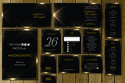 Black Gold Wedding Invitation Suite, an Invitation Template by Elegrad Design Agency (Thumbnail 3 of 9)