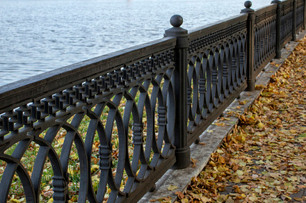 Openwork fencing of the lake shore, a Holiday Photo by Schreibikus