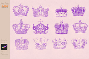 Crown Stamp King Queen Throne Tattoo