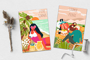 Summer mood, vibes cards set, a Seasonal Illustration by NataLyaroArt (Thumbnail 7 of 9)