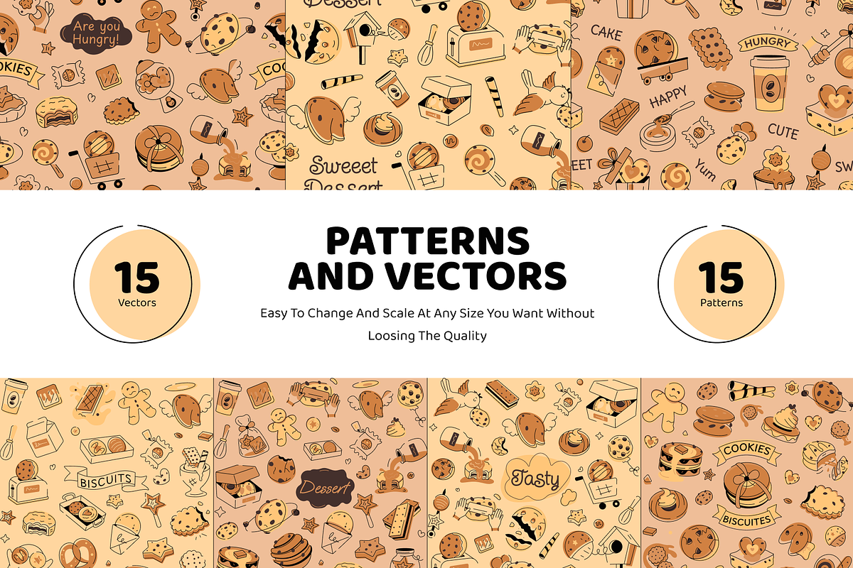 Biscuits Doodle Set, a Duotone Icon by Vectors Market (Photo 6 of 12)