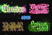 Neon Brush Gothic Text Effect, a Layer Style Add-On by Matsero (Thumbnail 3 of 4)