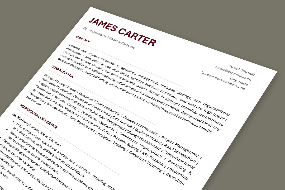 ATS Resume Template / Career CV, a Resume Template by Anjum Ilyas (Photo 6 of 7)