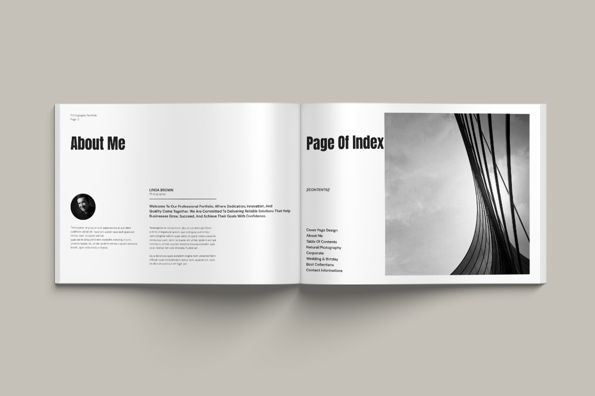 Photographer Portfolio Landscape, a Brochure Template by Pixelpick (Photo 2 of 9)