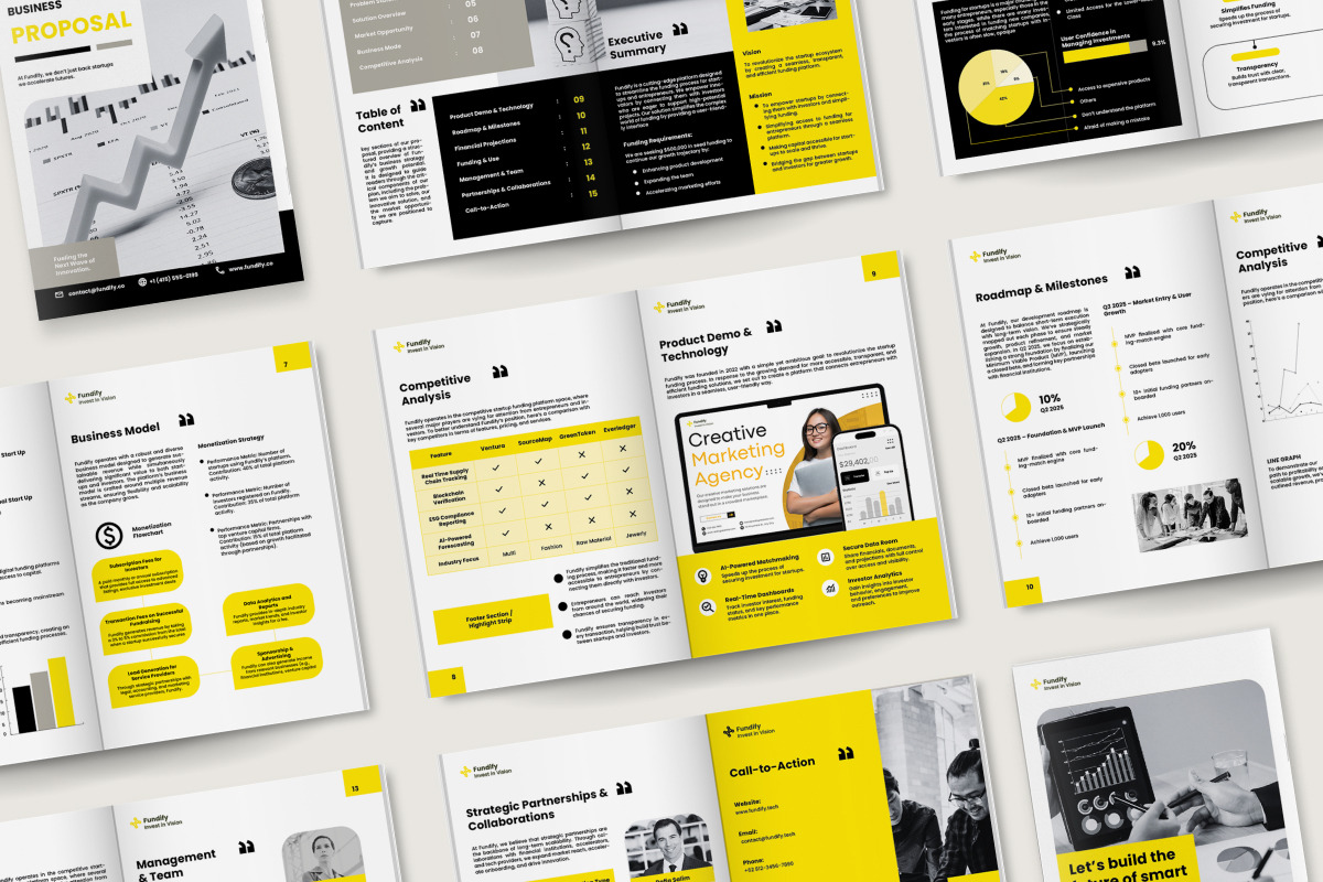 Investor Pitch Business Proposal, a Brochure Template by twinstd (Photo 5 of 6)