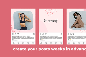 Instagram Puzzle Template: Pink