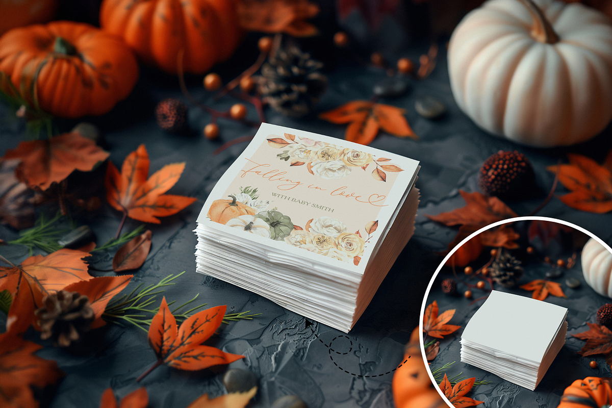 Autumn Zazzle Napkin Mockup Bundle, a Product Mockup by TatiMockup (Photo 9 of 9)