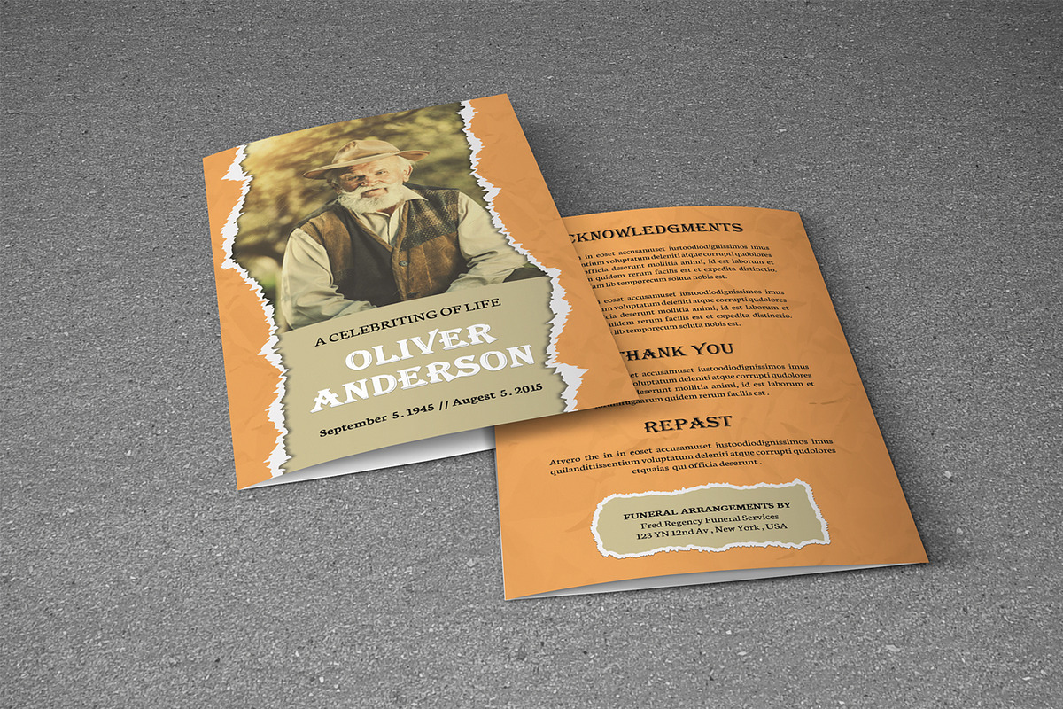 Funeral Program Template-V319, a Brochure Template by Template Shop (Photo 2 of 4)