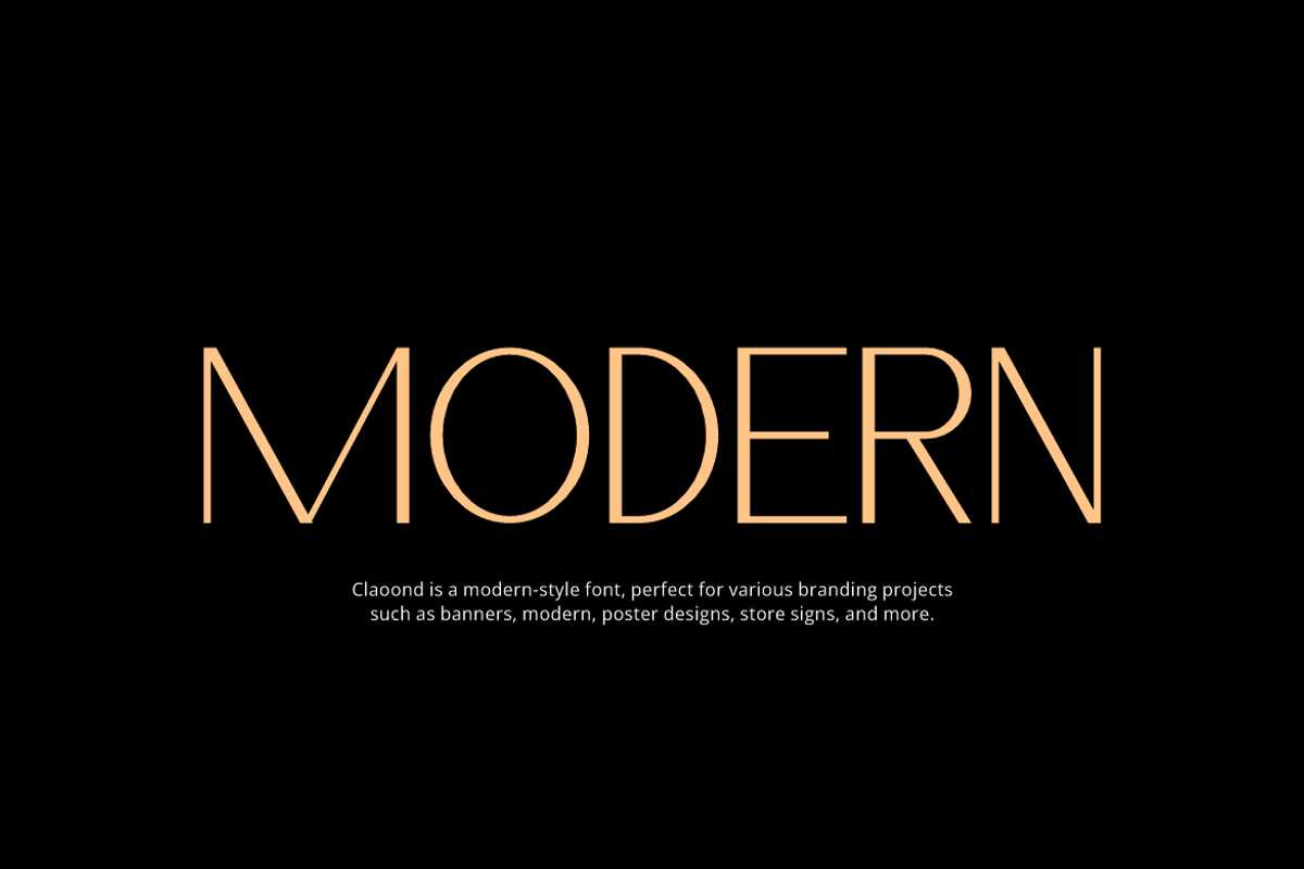 Claoond - Modern Elegant Font, a Sans Serif Font by Iqsiart Studio (Photo 3 of 8)