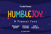 Humblejoy - Playful Display Font, a Sans Serif Font by Aksapix Studio (Thumbnail 1 of 5)