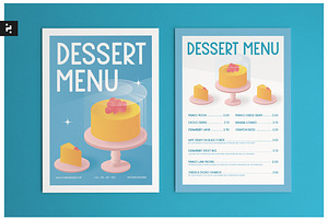 Dessert Menu Art Deco Style