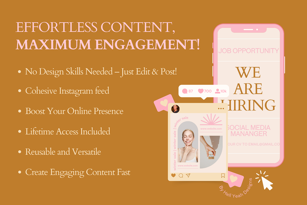 Blush & Glow Instagram Post Template, a Social Media Template by HellYeahDesigns (Photo 4 of 8)