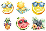 Watercolor Summer Vibe Clipart, an Illustration by Watercolor design (Thumbnail 4 of 5)