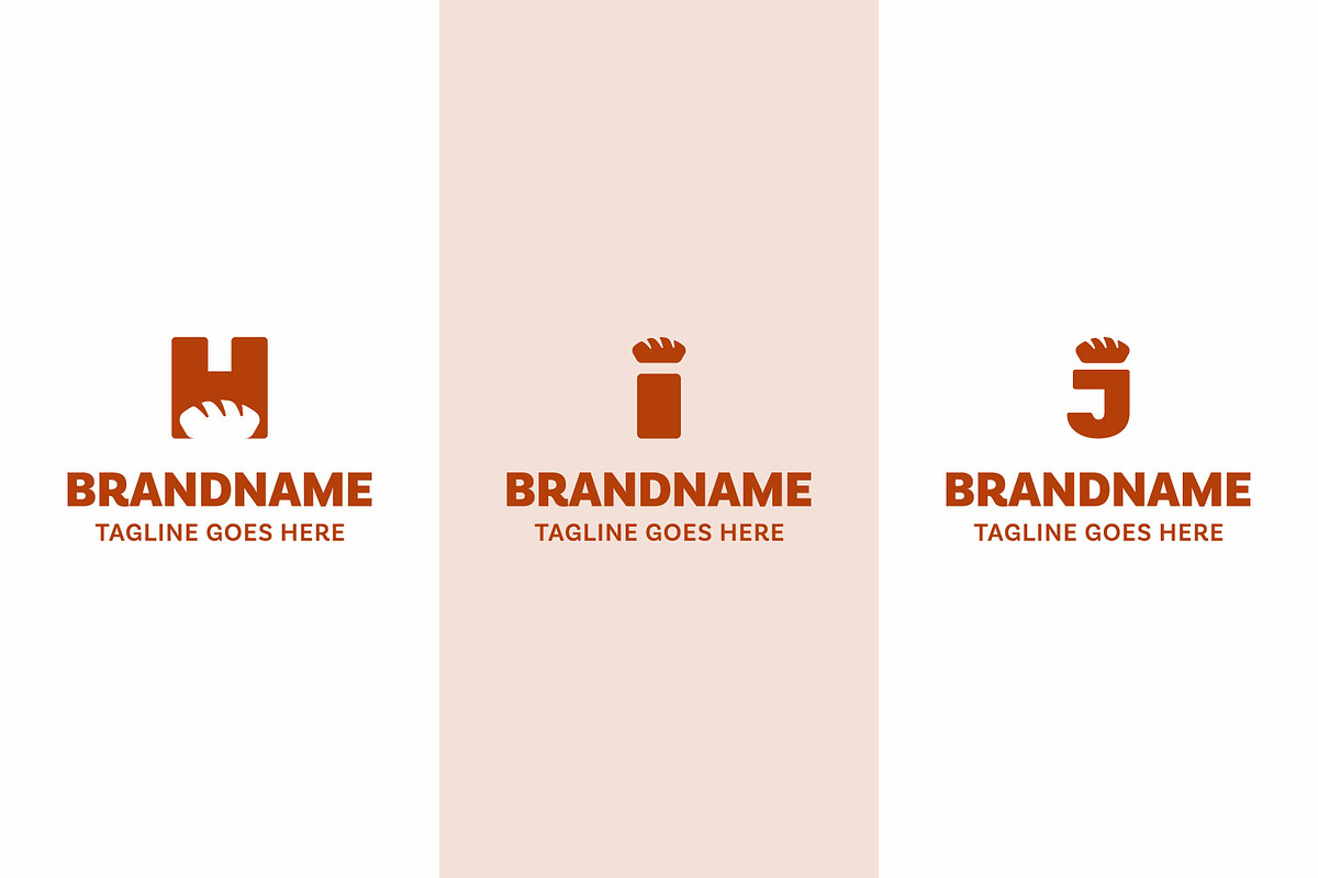 Letter H I J Bread Modern Logo Set, a Branding & Logo Template by Pray Art Design Studio (Photo 1 of 2)
