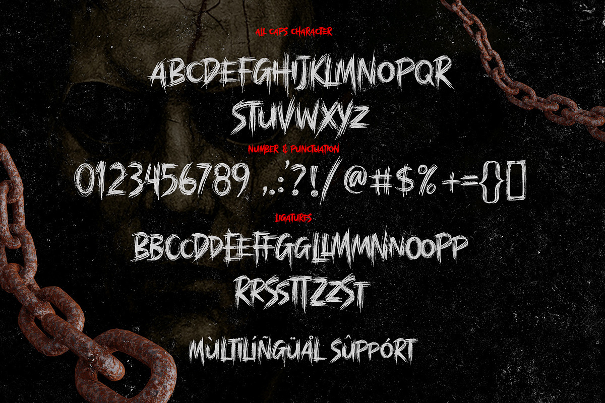 Marching Brush - Horror Brush Font, a Font by Subectype Studio (Photo 5 of 8)
