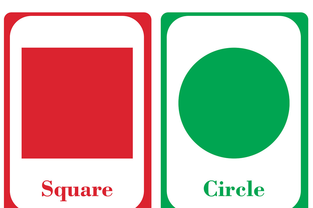 Shapes & 3D Flash Cards Set, a Card Template by DigitalsDesigns (Photo 2 of 4)