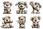 Whimsical Easter Teddy Bear Clipart, an Illustration by Daily.Designs (Thumbnail 3 of 8)