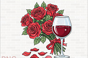 Valentine Wine Glass Clipart PNG, a Graphic by crative8112 (Thumbnail 4 of 8)