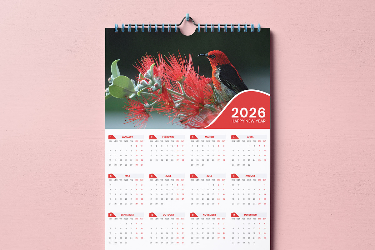 Wall Calendar Design Template, a Stationery Template by Rahul Datta (Photo 3 of 4)