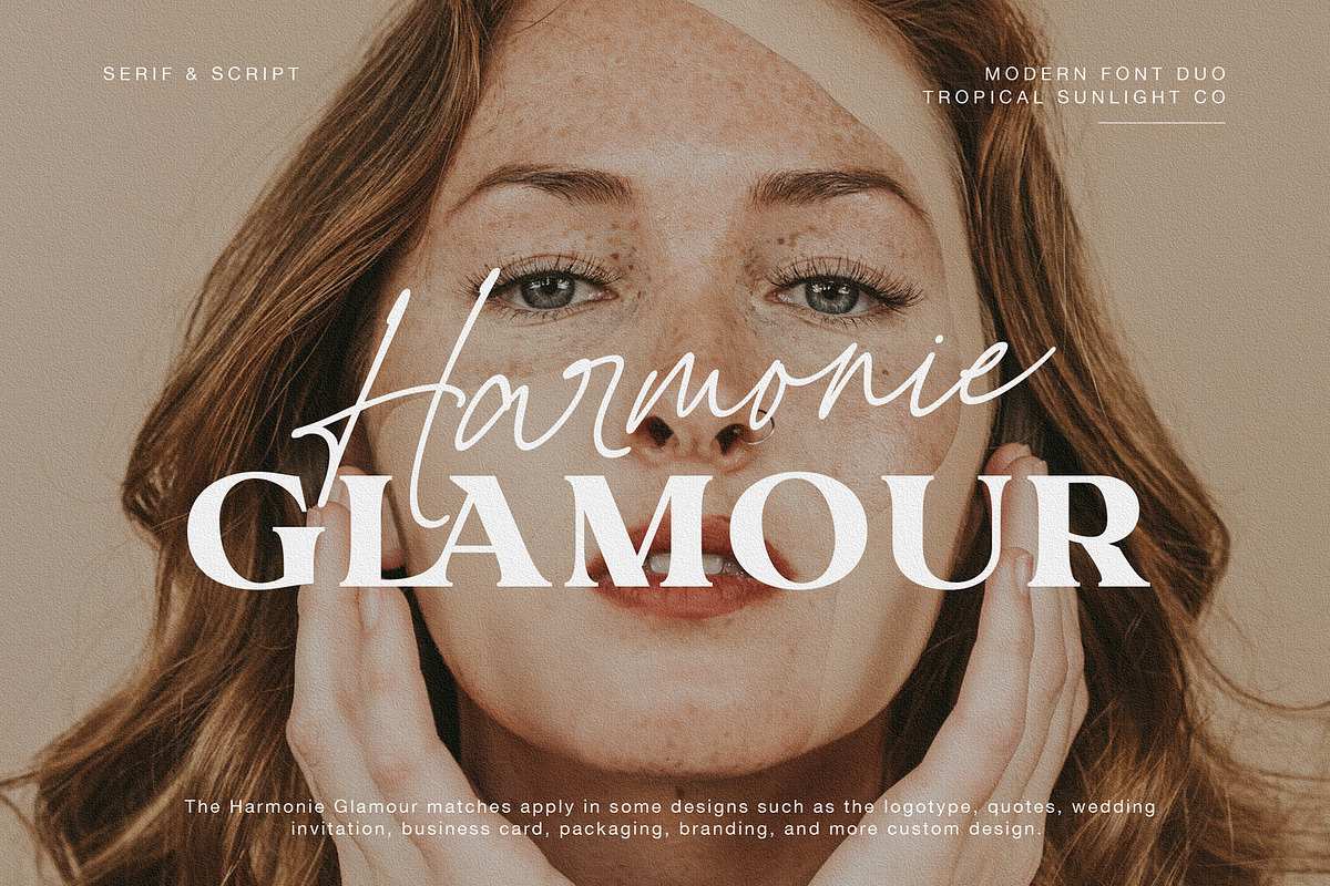 Harmonie Glamour - Modern Font Duo, a Serif Font by TropicalSunlightCo. (Photo 1 of 14)