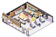 Vector isometric grocery equipment, a Food Illustration by tele52 (Thumbnail 8 of 11)