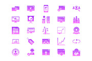 50 SEO Glyph Gradient Icons Set, a Solid Icon by shahsoft (Thumbnail 4 of 5)