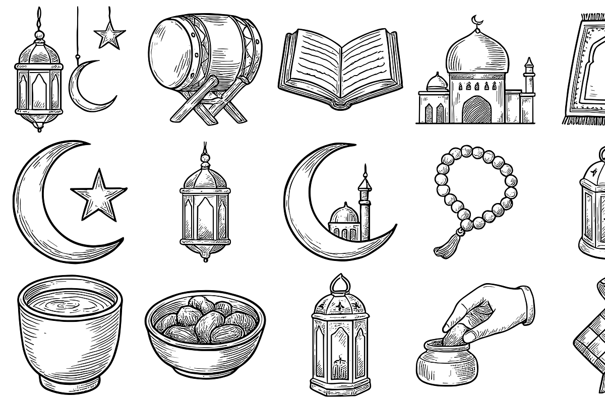 Ramadan and Eid Icons, an Object Graphic by nikagraphic (Photo 3 of 3)