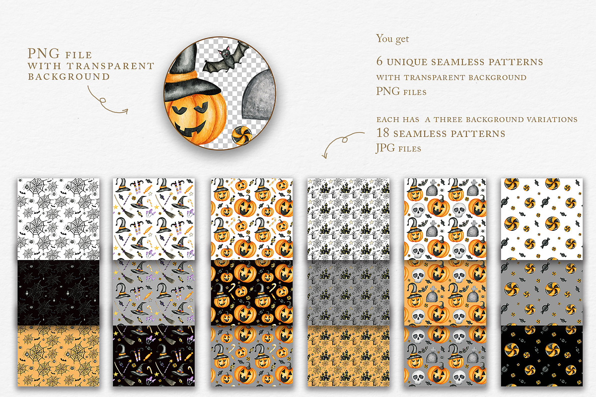 Watercolor HALLOWEEN clipart, an Object Graphic by svetlanaARTdreams (Photo 5 of 11)