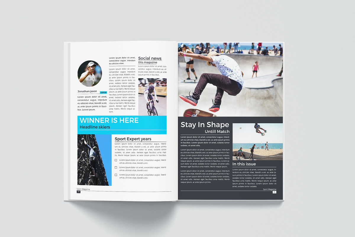 Sports Magazine, a Magazine Template by obidullah_01 (Photo 4 of 13)