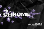 Chrome Stars Collection - 34 Png, an Object Graphic by Hainz Studio (Thumbnail 1 of 10)