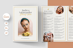 Esthetician Brochure Price List, a Brochure Template by artbart
