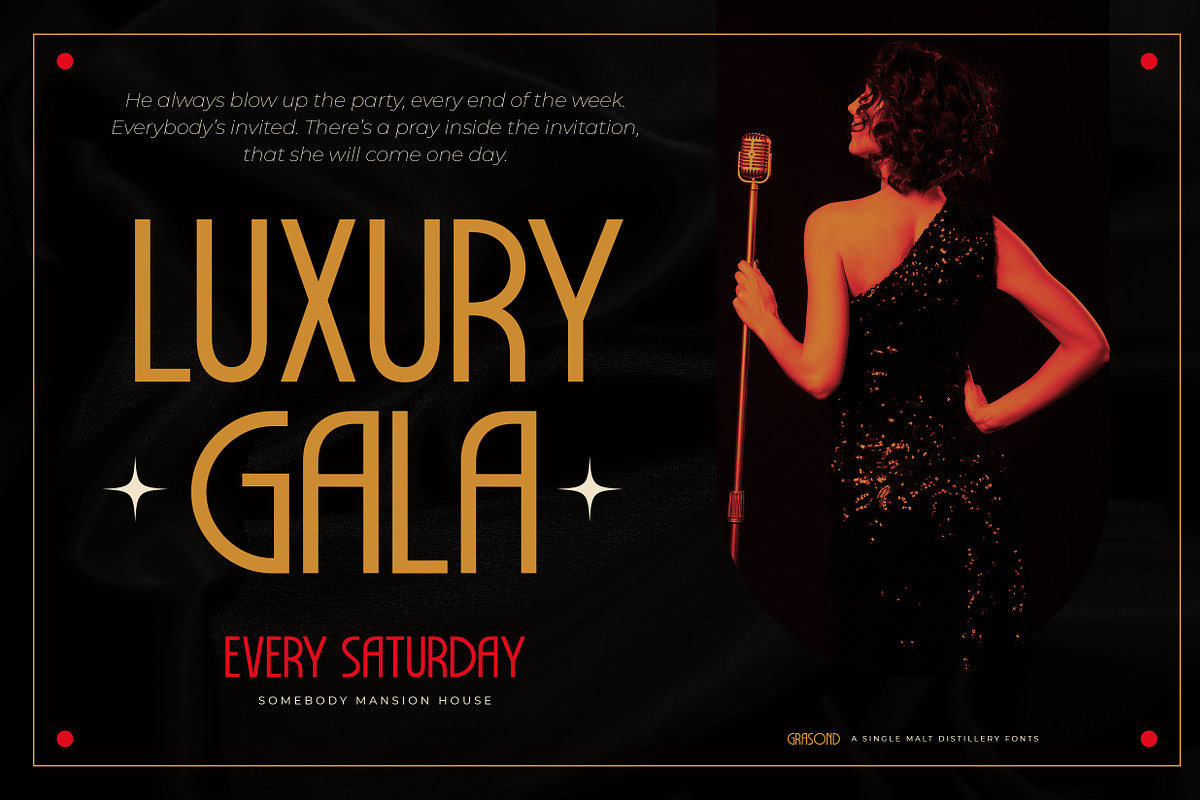 GRASOND - Vintage Deco Fonts, a Sans Serif Font by Ian Irwanwismoyo (Photo 7 of 10)