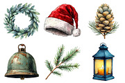 Watercolor Moody Christmas Clipart, an Illustration by Daily.Designs (Thumbnail 3 of 5)