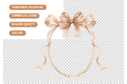 Watercolor Bow Frame Clipart, an Illustration by TatiMockup (Thumbnail 3 of 3)