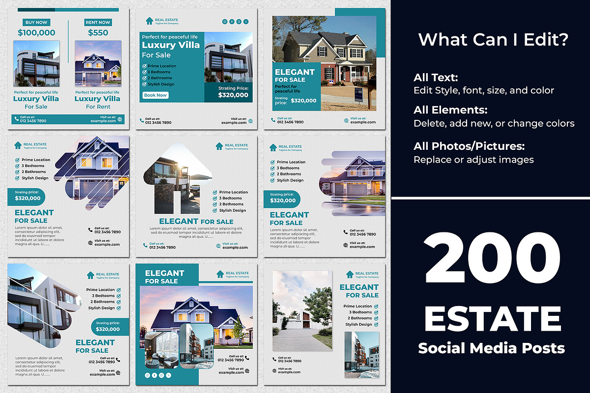 Estate | 200 Instagram Posts, a Social Media Template by Mohammad Sarfaraz (Photo 2 of 6)