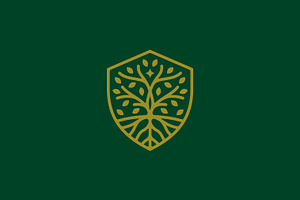 Wood Tree Shield Logo Forest, a Branding & Logo Template by Signatoro