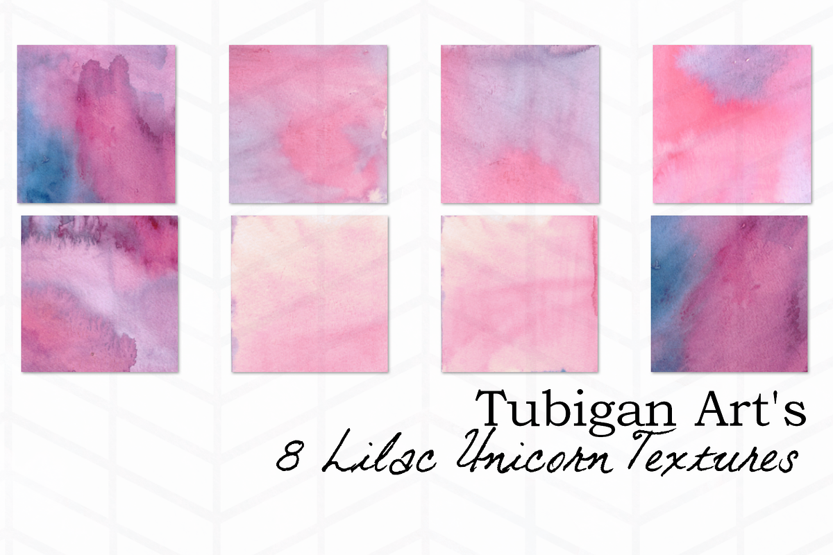 Purple/Lilac Unicorn Watercolor, a Texture Graphic by Tubigan Art (Photo 2 of 2)