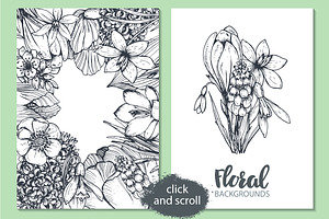 Spring Flowers Vector Set