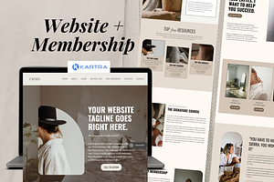 Kartra Membership + Website, a Landing Page Template by Solana Creative Co.