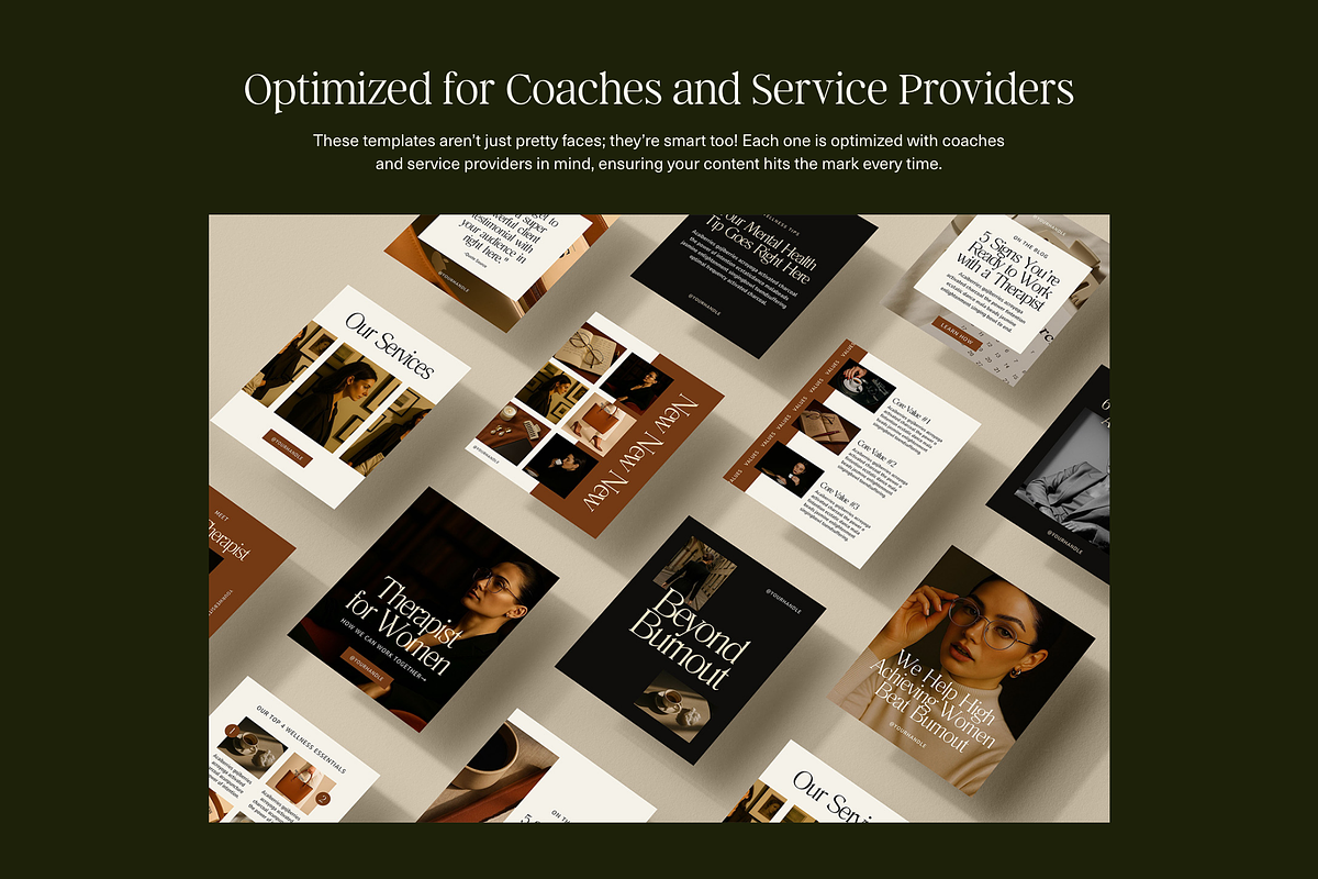 50 Luxury Instagram Canva Templates, a Social Media Template by Glo Design Studio (Photo 4 of 10)