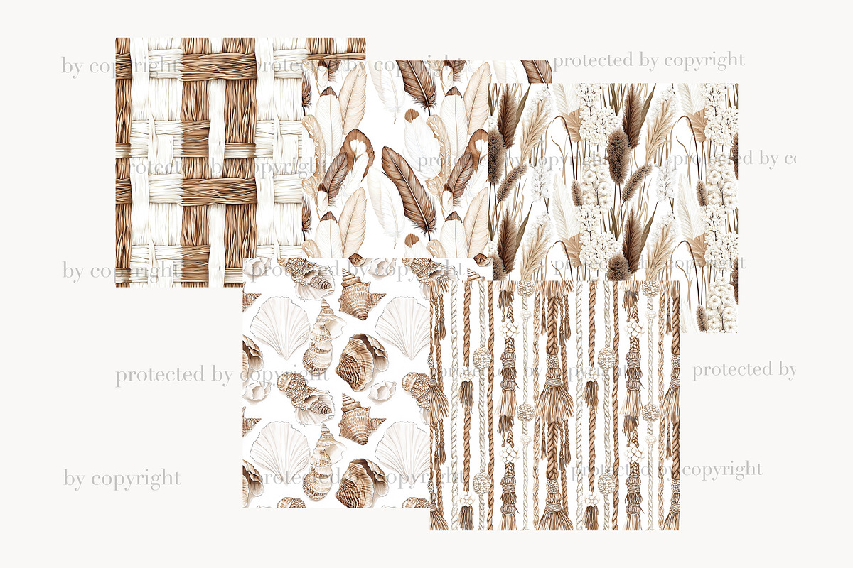 Summer Paper Pattern Background, a Pattern Graphic by GlamArtZhanna (Photo 3 of 4)