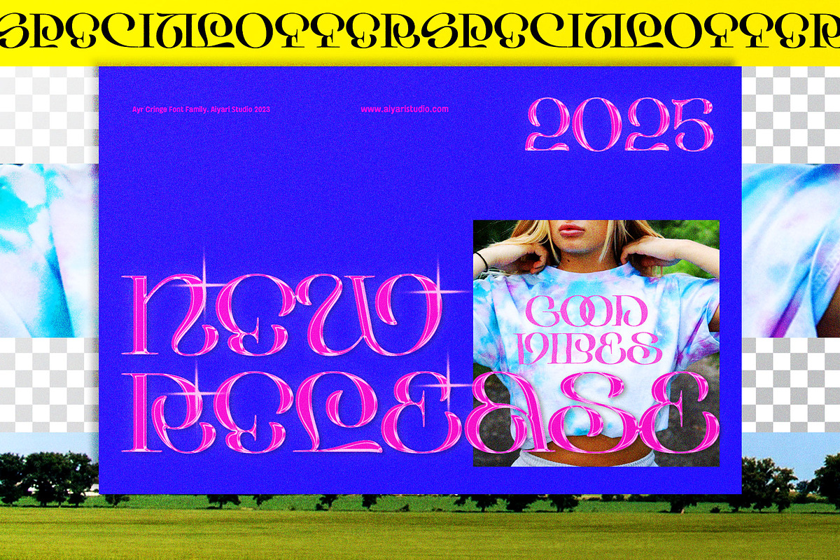 Cringe Experimental Typeface, a Serif Font by Aiyari (Photo 8 of 14)