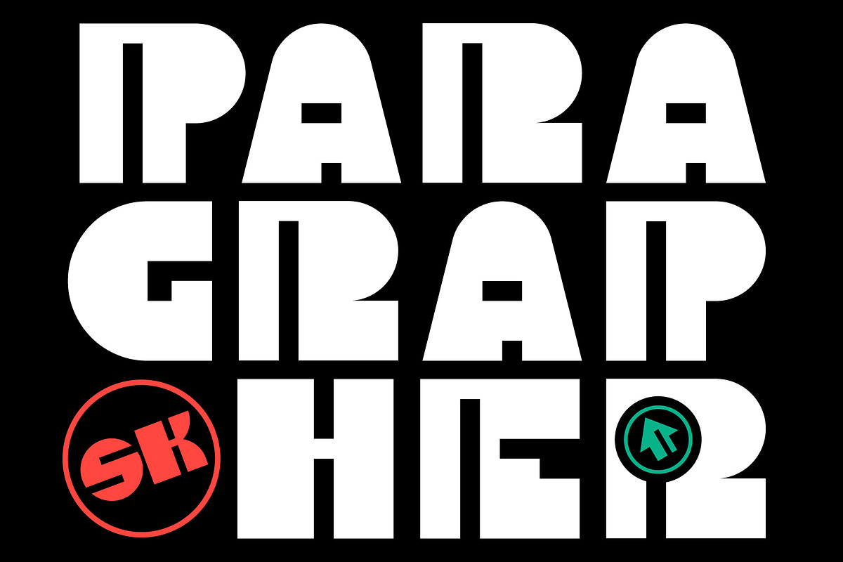 SK Paragrapher — Heavy Modern Font, a Font by Shriftovik Type Foundry (Photo 1 of 10)
