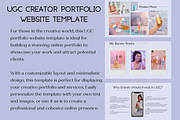 UGC Portfolio Website Canva Template, a Landing Page Template by Wixify Studio (Thumbnail 5 of 8)
