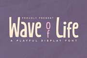 Wave of Life - Display Font, a Script Font by Alpaprana (Thumbnail 1 of 9)
