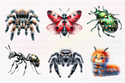 Bug And Insects Clipart, an Illustration by CreationArt (Thumbnail 5 of 5)