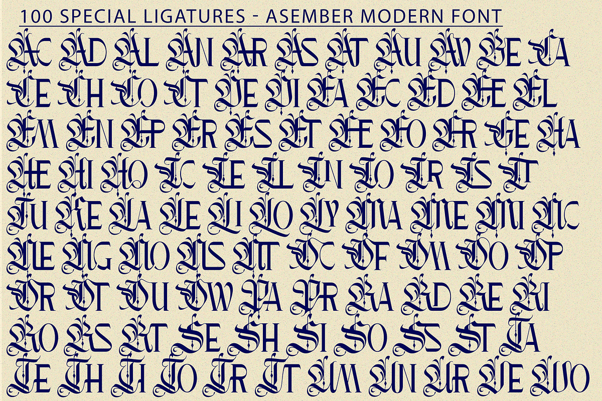 Asember Modern - Hybrid Font, a Blackletter Font by 177Studio (Photo 7 of 8)