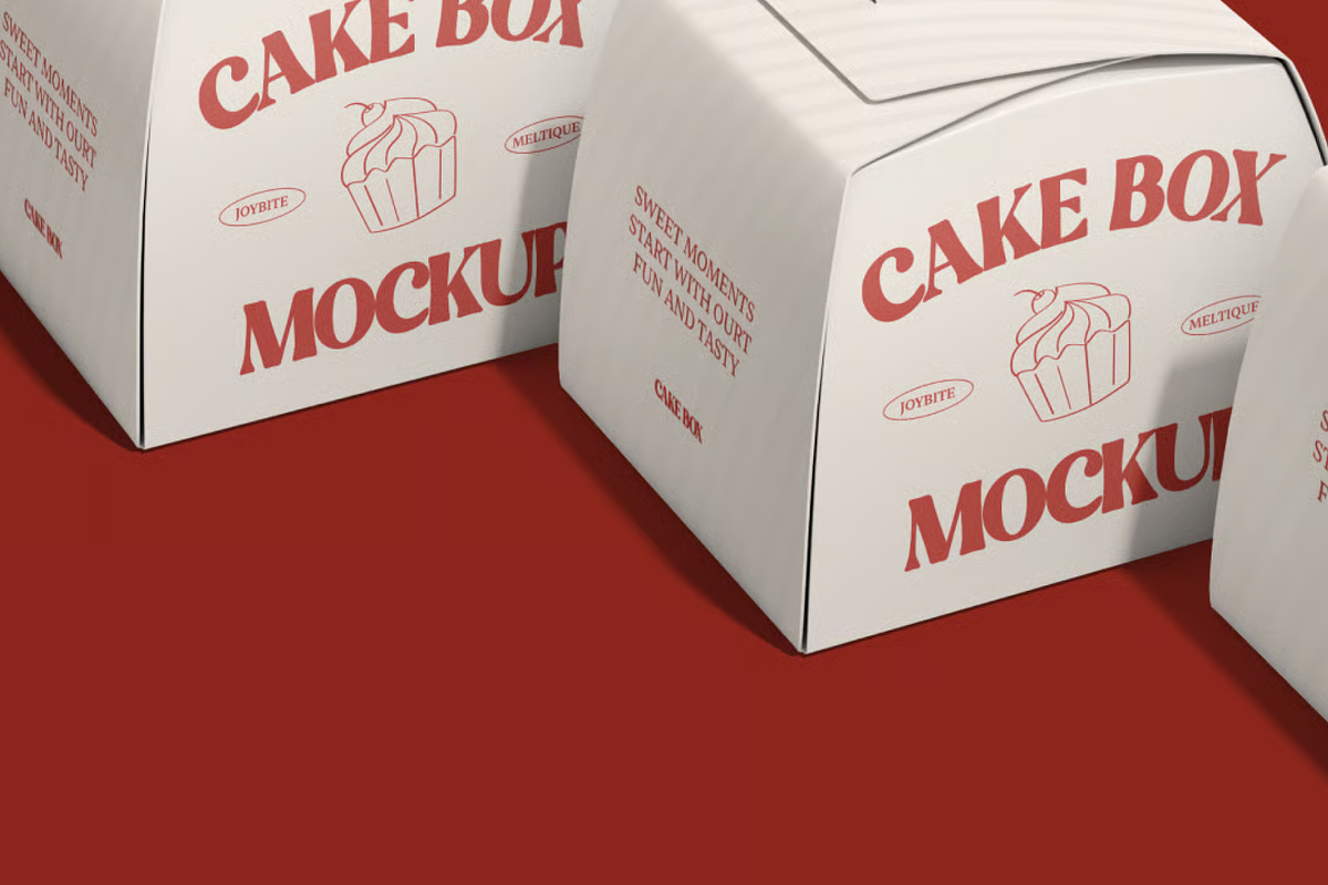 Cake Box Mockup, a Packaging Mockup by graphicsauce (Photo 3 of 4)