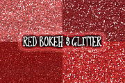 Red Bokeh & Glitter Backgrounds, a Texture Graphic by Paper Element (Thumbnail 2 of 3)