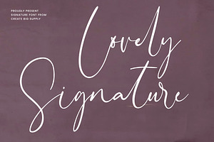 Lovely Signature Handwritten Font